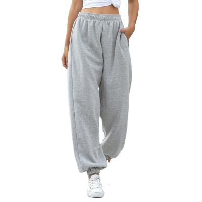 China 2021 Women Sweatpants High Waisted Breathable Loose Pants Gray Sports Pants Joggers Oversized Streetwear for sale