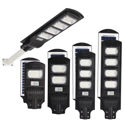 China Garden Most Powerful 50w 100w 150w 200w 250w 300w Outdoor Integrated Led All In One Cheap Solar Power Motion Sensor Street Light for sale