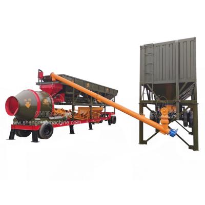 China Drum Overhead Type Batching Plant Machine Mobile Concrete Plant for sale