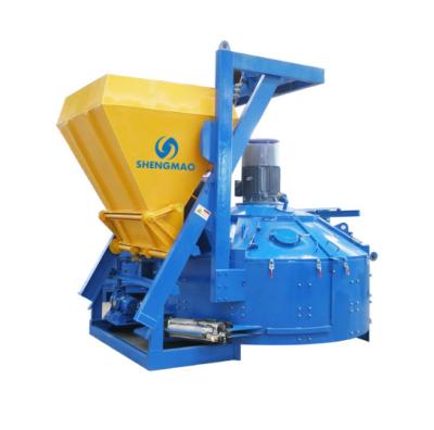 China Draagbare Mobiele Concrete Mixer Pan Planetary Cement Mixer Machine met Verticale Schacht Te koop