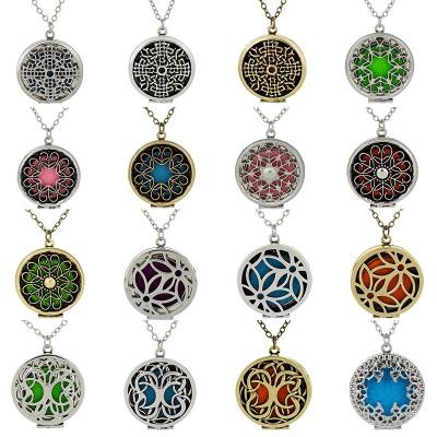 China 1necklace+7pcs Felt Aromatherapy Pendant Essential Oil Necklace Diffuser for sale