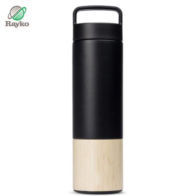 China Business Custom Bamboo Inner Outdoor 304 Bpa Eco Friendly Hot Selling Free Water Bottle With Infuser for sale