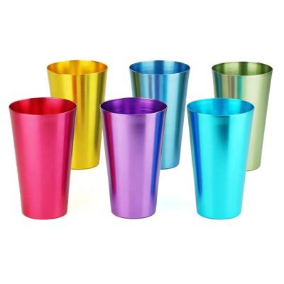 China Lowest Price Sustainable Universal Top Hot Selling Various Color 16oz Metal Water Tumblers for sale