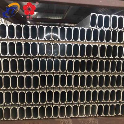 China Flat Oval Half Aluminum Profile Constructure Factory Aluminum Oval Pipe Profile / OEM Oval / Aluminum Oval Tube Profile for sale