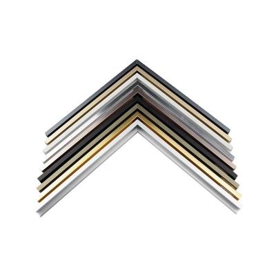 China Factory Supply Aluminum Mirror Champagne Gold Silver Black Aluminum Wall Art Canvas Frame For Home Decor for sale