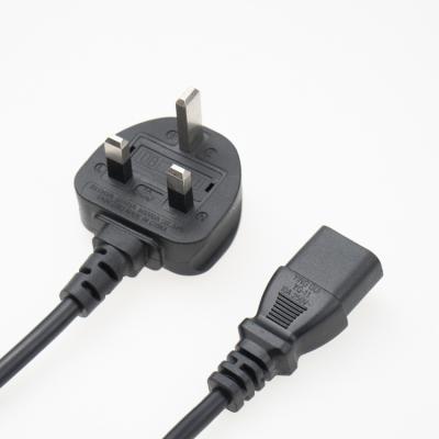 China C13 Home Appliance UK Power Cord Laptop Power Cord Cable C19 3 Pin UK AC Power Supply Cord for sale