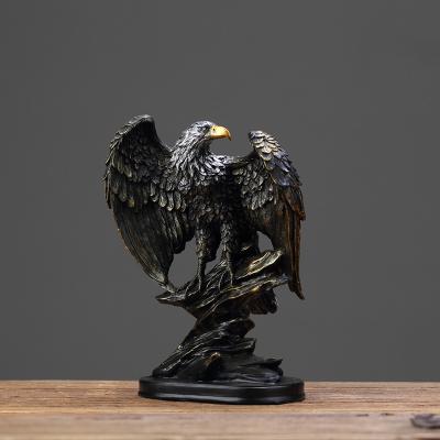 China European Resin Eagle Statue Feng Shui Wealth Statue Animal Home Office Living Room Decoration for sale