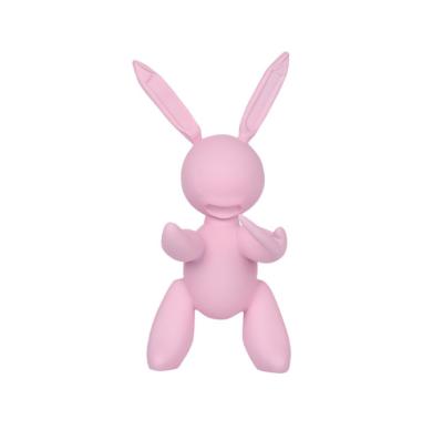 China Europe Balloon Bunny Figurines Rabbit Statues Resin Art Sculptures Modern Abstract Home Decor Animal Ornaments for sale