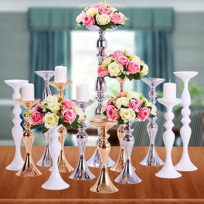 China Hot Selling Creative Weddings Decoration Candlestick Flower Ball Holder Road Guide Candle Holders for sale