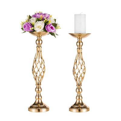 China Weddings Flower Arrangement Vase Pillar Candle Holders Wedding Party Dinner Centerpiece Event Restaurant Hotel Decoration for sale