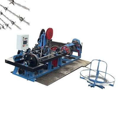 China Building Material Shops Galvanized Barbed Wire Making Machine For Security Fence for sale