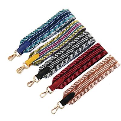 China Colorful Fabric 50mm Replacement Belt Cotton Twill Webbing Shoulder Bag Straps for sale