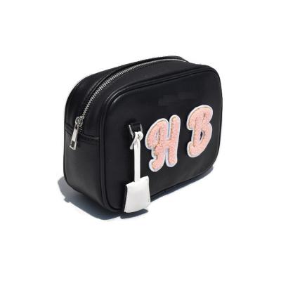 China Fashion fashion personlized ziplock PU cosmetic bag patches LOGO make up pouch for sale