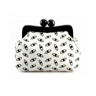 China PU Designer Women Custom Cartoon Pattern Printed Acrylic Evening Clutch Bag for sale