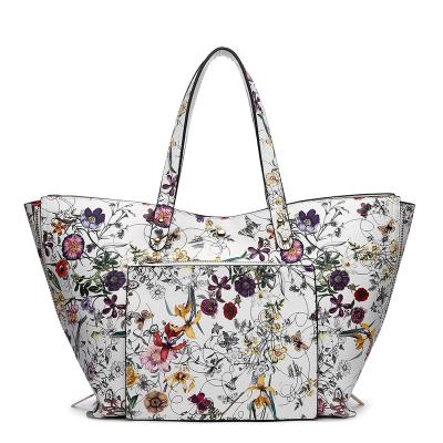 China Fashion Factory Casual Flower Printing Large Tote Bag Composite Shoulder Bag Leisure Women Customer Bag for sale