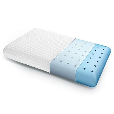 China New Design Memory Gel Cool Air Ventilated Memory Foam Neck Bed Pillow For Back And Side Sleeper for sale