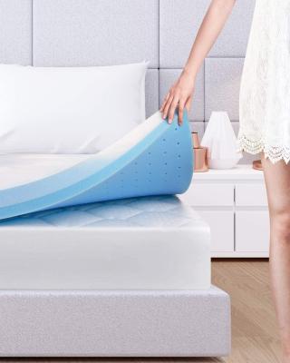 China Foldable Cool Gel Infused Memory Foam Mattress Topper Custom Size Bed Sleep Mattress for sale