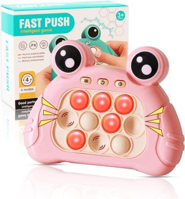 China 2023 Funny Educational Quick Game Push Toy Electronic Noise Light Up Game Machine Toy Frog Autism Sensory Toys for sale