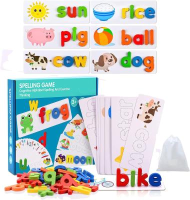 China Early Education Educational Preschool Toys Spell Learn Toys Matching Letter Spelling Game Sight Word Games For Kids for sale