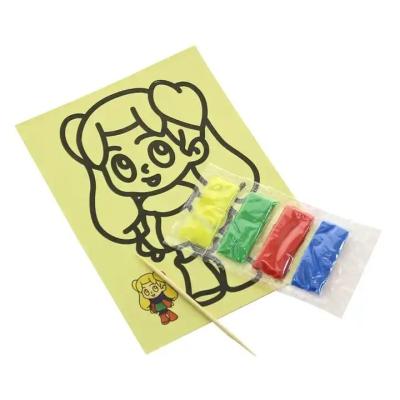 China Children Drawing Writing Education Colorful DIY Sand Painting Pictures Children Opens Early Educational Learning Creative Drawing Toys for sale