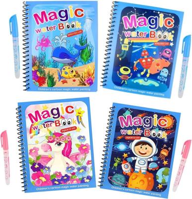 China Children Drawing Writing Education Reusable Doodle Magic Water Coloring Book Water Painting Books With Pen for sale