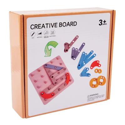 China Educational Toy Wooden Puzzle Game Number Alphabet Letter Form Board Creative Toy Geometric Column Montessori Educational Baby Kids Toys Set for sale