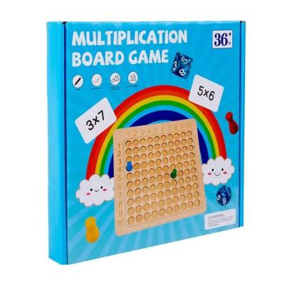 China Toy Montessori Math Study Educational Toy for Children Multiplication Board Game Early Educational Wooden Toys for sale