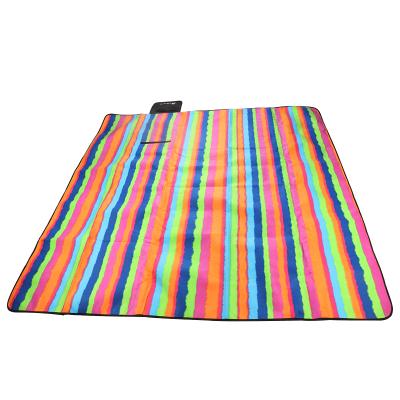 China Wholesale High Quality Polyester/Oxford Cloth PE Aluminum Factory Outdoor Picnic Blanket Carry Strap Printed Picnic Blanket for sale