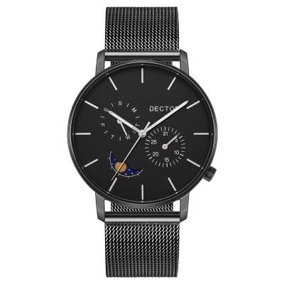 China wholesale custom logo minimalistic men quality steel black slim luxury brand japan movement private label analog men watches for sale