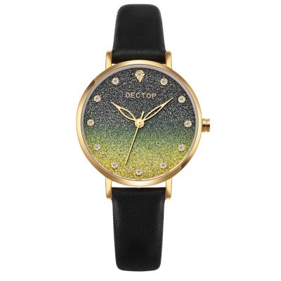 China custom female wrist curren ladies analog brand luxury leather and crystals stainless steel waterproof stones green watches woman for sale