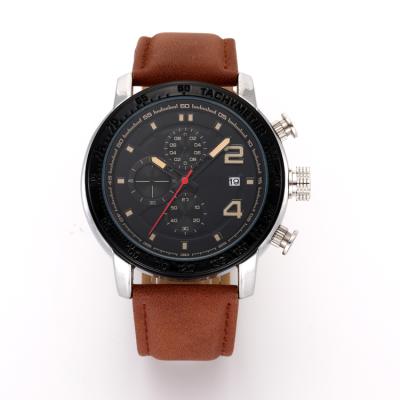 China OEM Masculino Mens Watches high quality leather Chronograph men Wristwatches Te koop