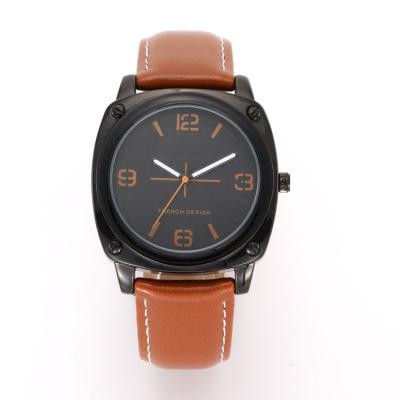 China hot sale product 2020 cheap in bulk brand brown 3 time wrist leather round casual men watches Te koop