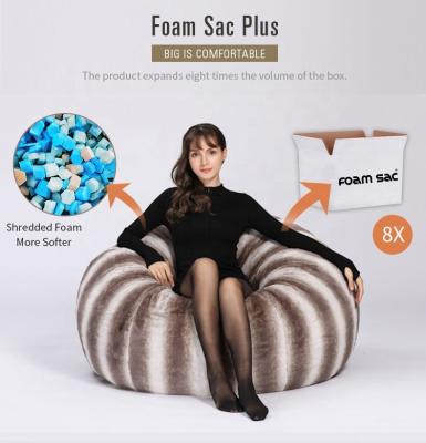 China Extended Dump Printing Custom 112cm Circle Trash Bag Bean Bag Chair For Kids Girls for sale