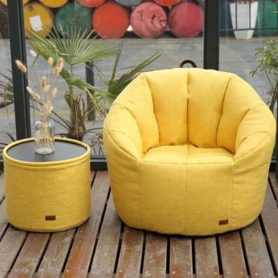 China Removable Cover Indoor Stylish Fabric Relax Colorful Morden Furniture Muebles Pumpkin Chair Sofa Bean Bag Set for sale