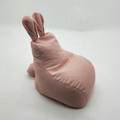 China New Rabbit Shape Bean Bag Chair Convertible Cute Kids Lazy Bean Bag Chair Sofa for sale