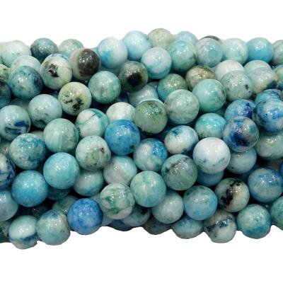 China Stone 8mm Gemstone Loose Beads Bead Hemimorphite Natural Stone Beads Manufacturer High Quality Wholesale OEM Jewelry Making for sale