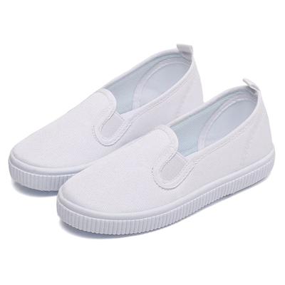 China Cheap Wholesale Kids Children Boy Girl White Canvas Shoes Anti-slippery Sports Shoes for sale