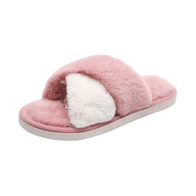 China Beautiful Selling Soft Warm Anti-slippery Sole Winter Slippers Warm Sports Shoes For Woman Home Hairy Shoes Indoor Slippers for sale