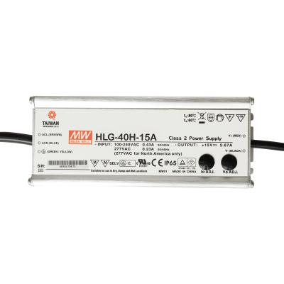 China Medium Well 40W 15v Waterproof LED Driver 15v Power Supply HLG-40H-15D HLG-40H-15D for sale