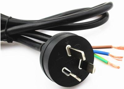 China High quality Australian 3 pin power cord without stopper power cable lead for sale