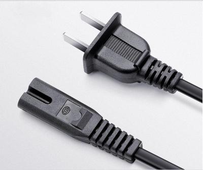 China Deluxe 10A/16A 125V 2pin  black  power cable  0.5m1m2m3m copper power cord for sale