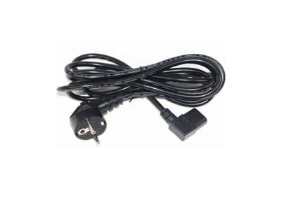 China Deluxe Euro type 90 degree black Power cord  IEC C13 angled female Power table 0.5m-10m for sale