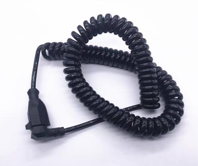 China American standard 3pin black 13A extension power cable  0.5m-10m copper power cord for sale