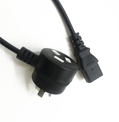 China Best 10A/16A  3pin black two side  power cable  0.5m-10m copper power cord for sale