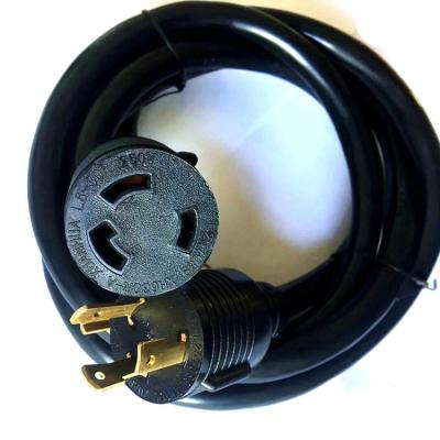 China American standard 3pin black 18AWG extension power cord  0.5m-10m copper power extension cable for sale