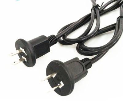 China Japanese black 2 Pin Power Cord with stripped end 0.5m-10m copper power cable for sale