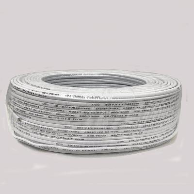 China OEM Free Sample of 2*0.75 Square Copper Power Supply Wire and Cable with White Flat Sheathed Wire and Cable with High Qu for sale