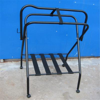 China Western Saddle Horse Farm Equipment Horse Saddle Rack YT-T8004-1 Horse Saddle Rack With Wheel Horse Rack for sale