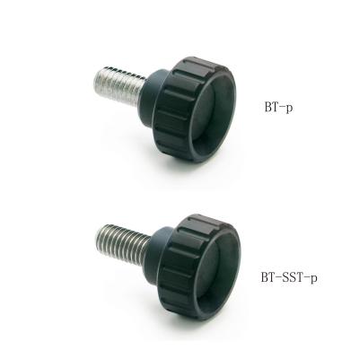 China Industrial Equipment Stainless Steel Threaded Stud Clamping Knob Knurled Knob Grooved Handle Knob for sale