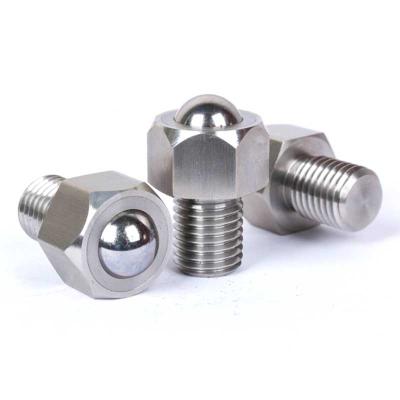 China SUS440C Transport Ball Or Plastic Ball Rollers Transfer Hex Head Stud Type for sale